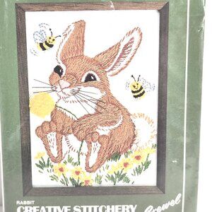 Vintage Vogart Crewel Embroidery Kit 2126 Rabbit – Creative Stitchery NEW